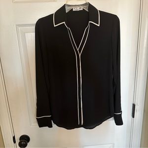Express Black&white Button down Blouse Size S